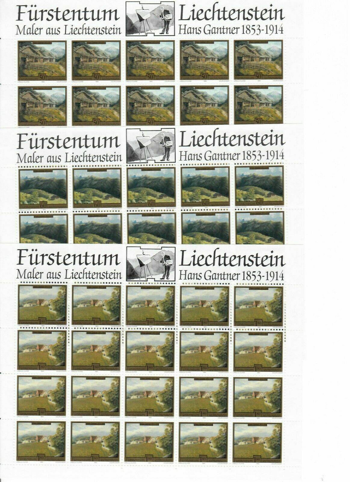 Liechtenstein 1993 - picturi, serie KLB neuzate