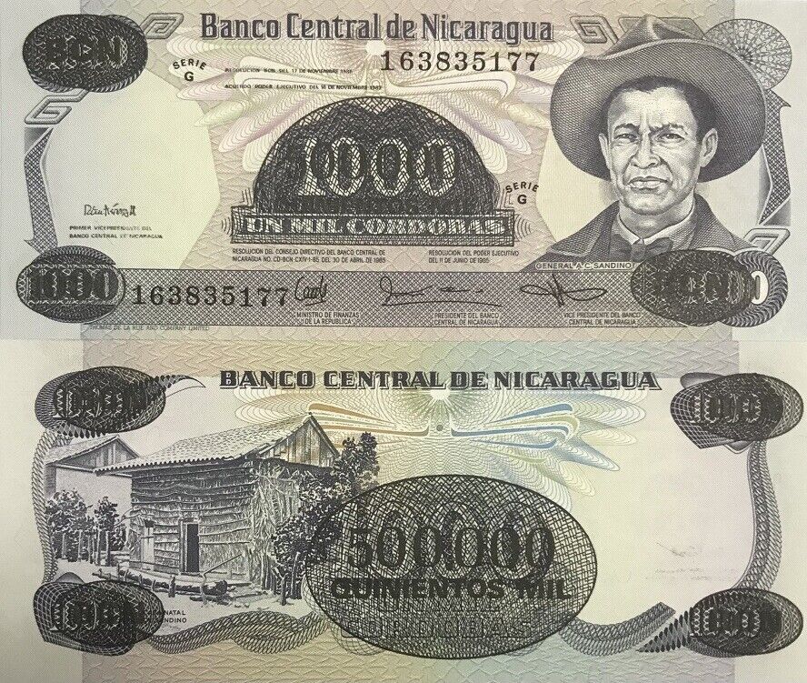 Nicaragua 1987 - 500.000 cordobas, supratipar, UNC