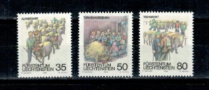 Liechtenstein 1989 - Obiceiuri de toamna, serie neuzata