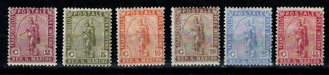 San Marino 1922 - Uzuale, serie nestampilata