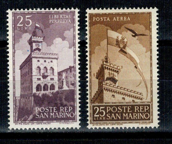 San Marino 1945 - Government Palace serie nestampilata