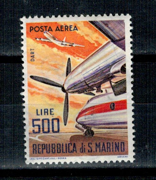 San Marino 1965 - Posta Aeriana, neuzat