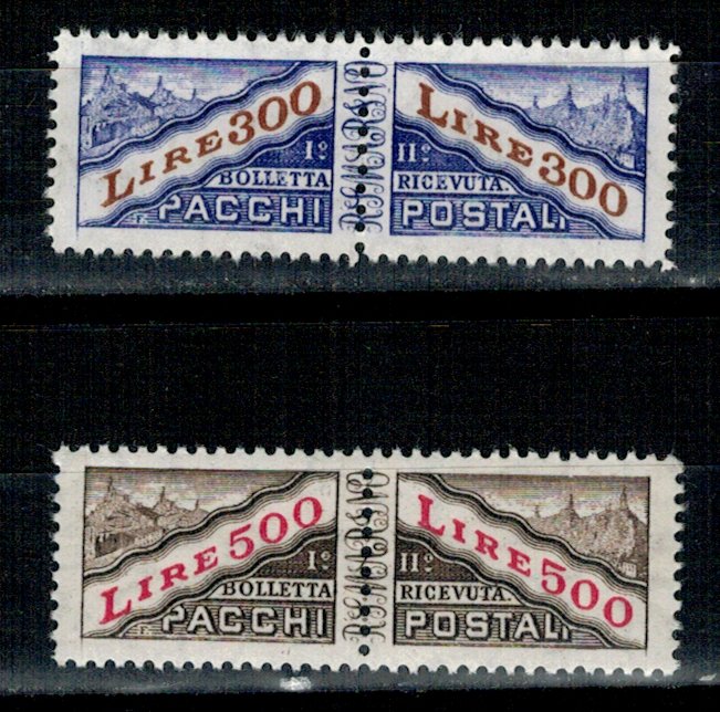 San Marino 1960/61 - Colete postale, Mi40-41 neuzate