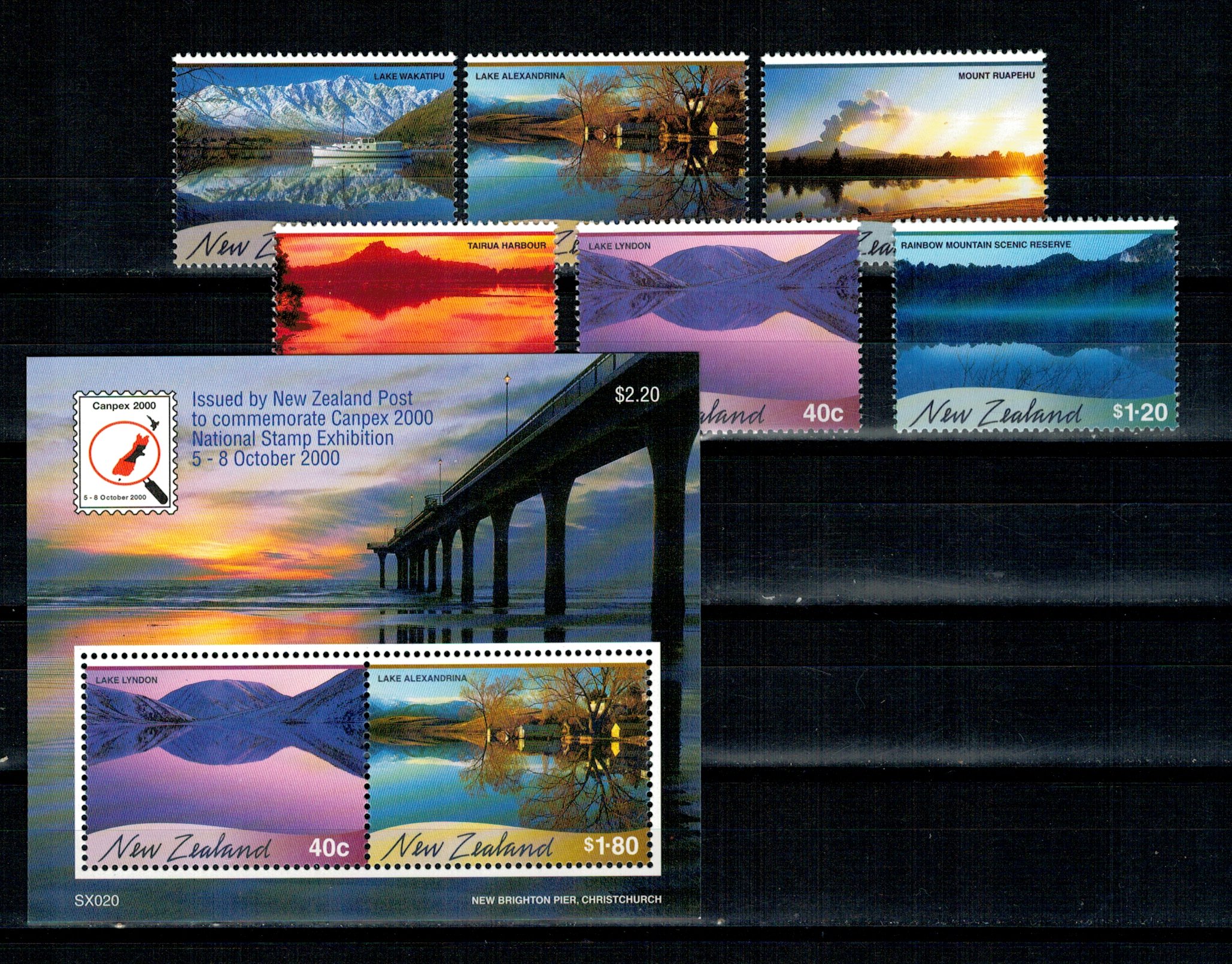 New Zealand 2000 - Vederi, peisaje, serie+bloc neuzat