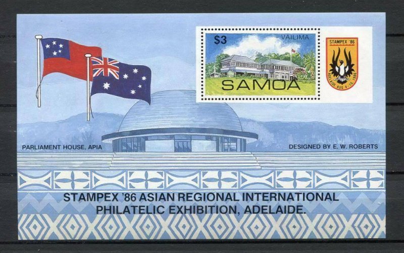 Samoa 1986 - Expo Stampex, colita neuzata