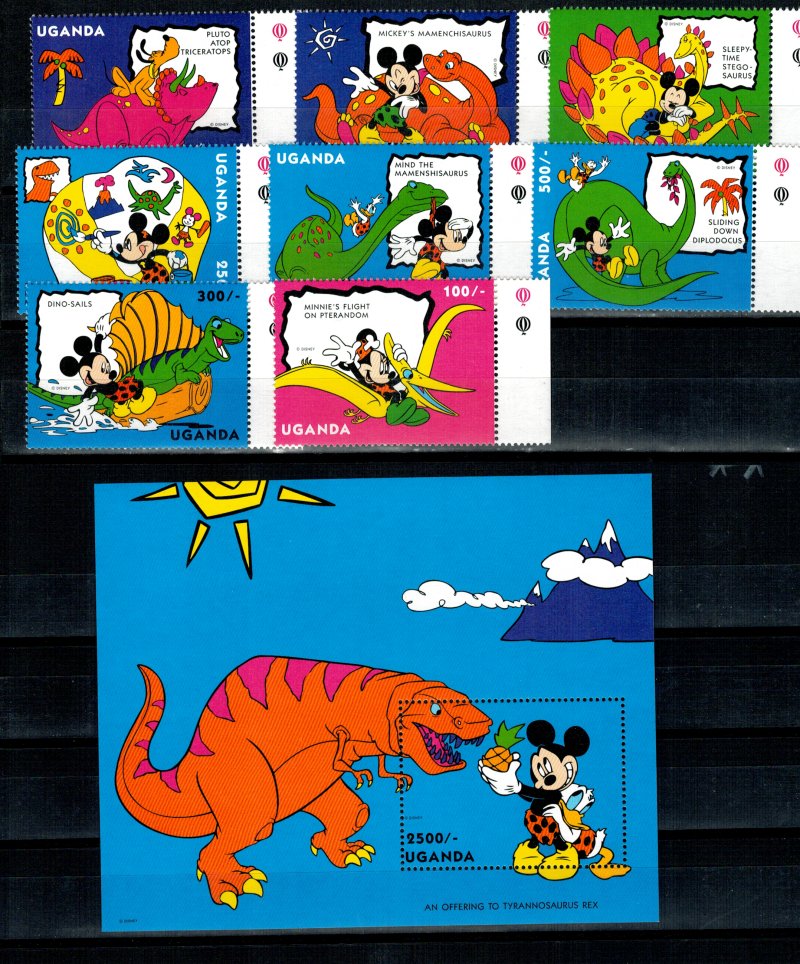 Uganda 1993 - Disney, desene animate, serie+colita neuzata