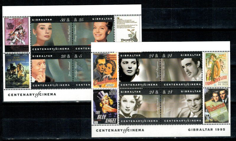Gibraltar 1995 - Cinema, actori, serie blocuri neuzate