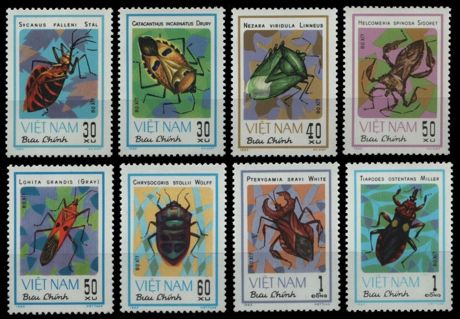 Vietnam 1982 - Insecte, fauna, serie neuzata