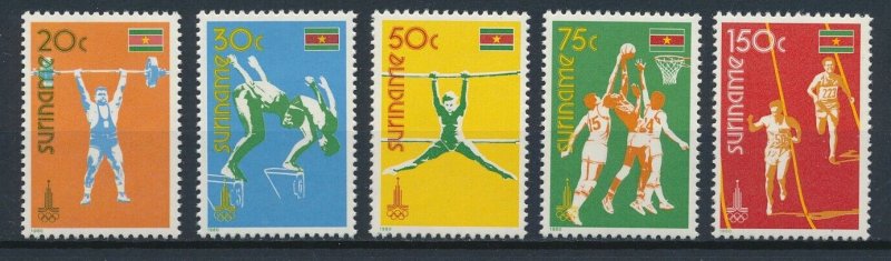 Suriname 1980 - Jocurile Olimpice, sport, serie neuzata