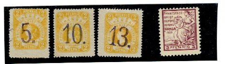 Hansa 1900 - Posta locala, set nestampilat
