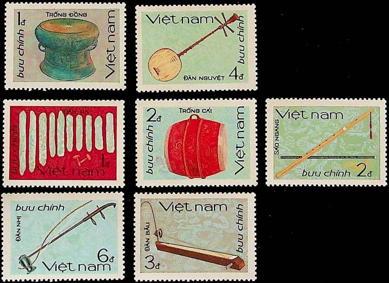 Vietnam 1985 - Instrumente muzicale, serie neuzata