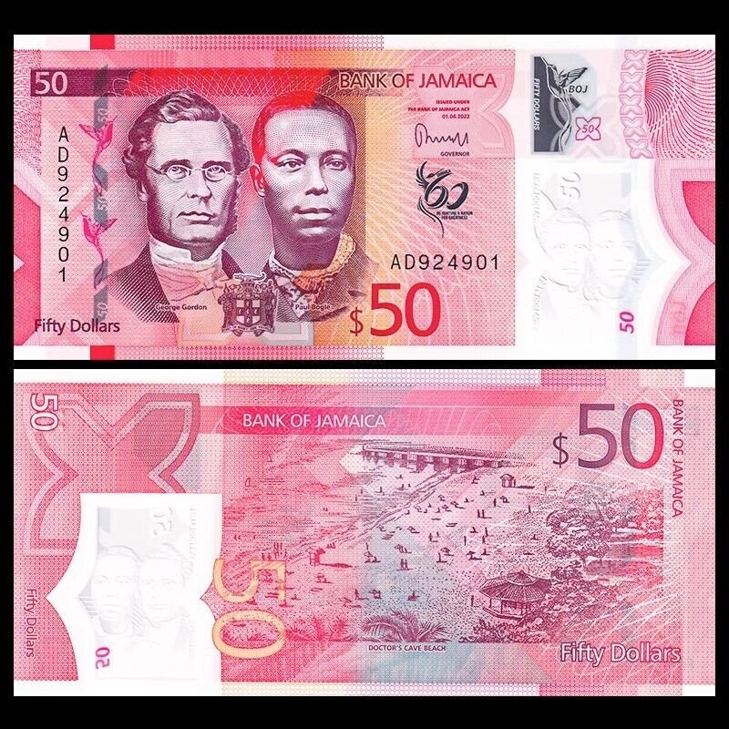 Jamaica 2022 - 50 dollars UNC