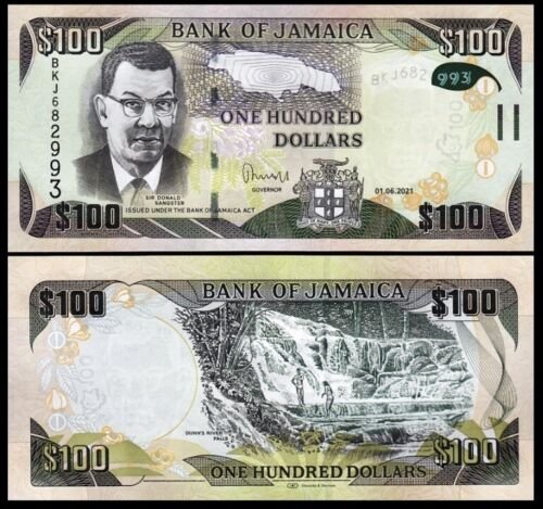 Jamaica 2021 - 100 dollars UNC