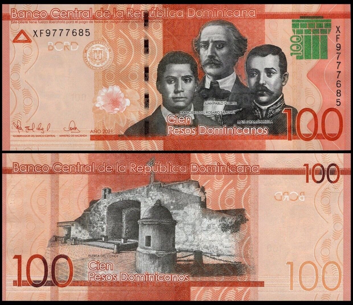 Republica Dominicana 2021 - 100 pesos UNC