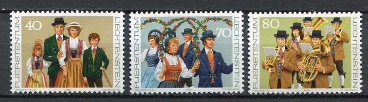 Liechtenstein 1980 - Costume traditionale, serie neuzata