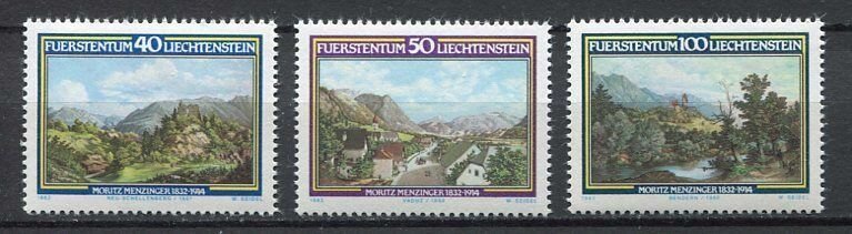Liechtenstein 1982 - peisaje, picturi, serie neuzata