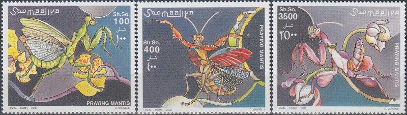Somalia 2002 - Insecte, calugarita, serie neuzata