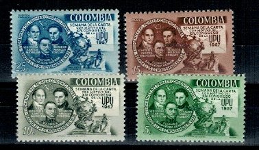 Columbia 1957 - Saptamana marcii postale, serie neuzata