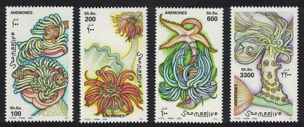 Somalia 2000 - Anemone, fauna marina, serie neuzata