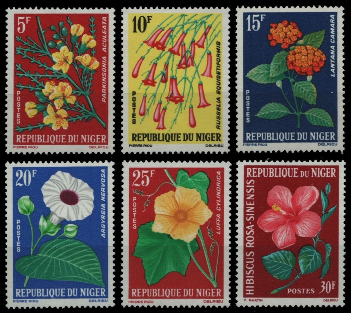 Niger 1964 - Flori, serie neuzata