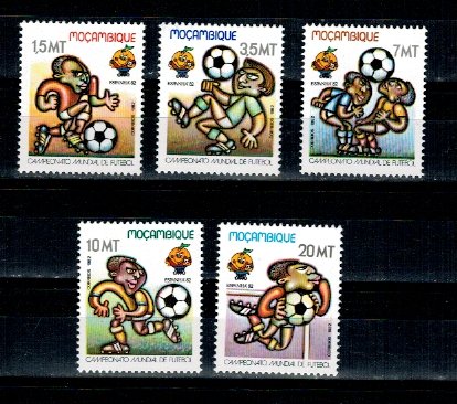 Mozambic 1982 - CM fotbal Spania, serie neuzata