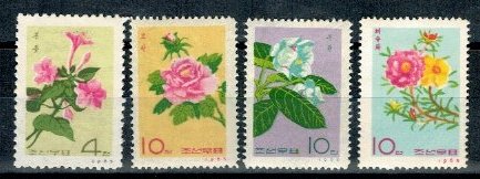 DPR Korea 1965 - Flori, serie nestampilata