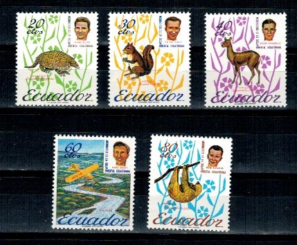 Ecuador 1965 - Fauna, misionari, serie neuzata