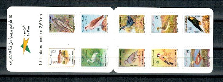Maroc 2005 - Pasari, carnet cu timbre autocolant, neuzat