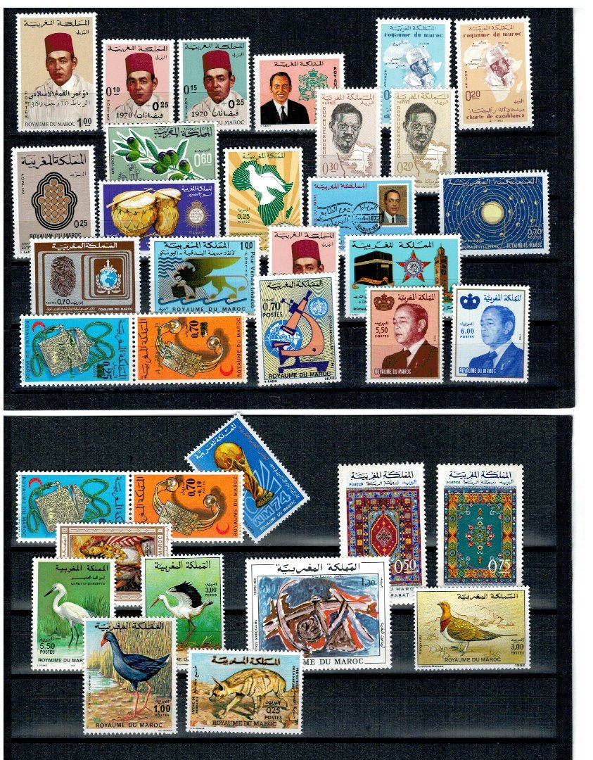 Maroc - Lot timbre neuzate