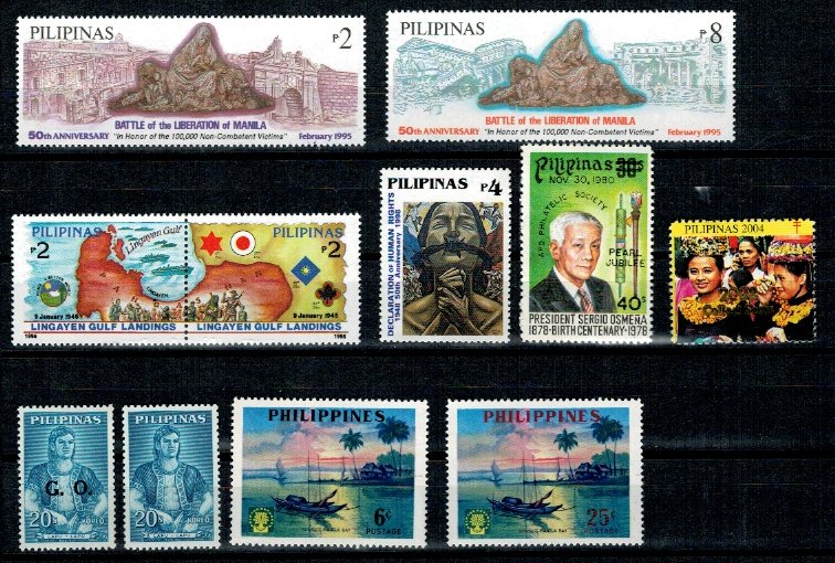 Filipine - Mic lot timbre neuzate