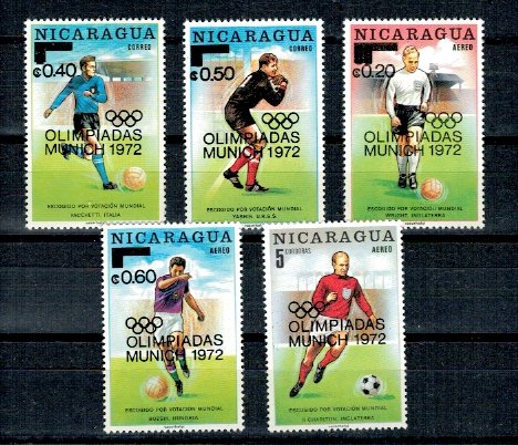 Nicaragua 1972 - Jocurile Olimpice, supr., serie neuzata