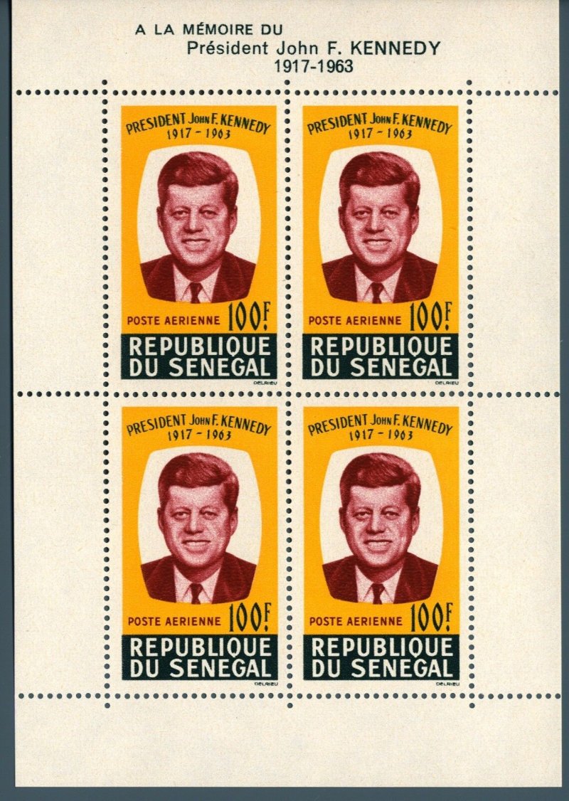Senegal 1964 - J.F. Kennedy, bloc neuzat