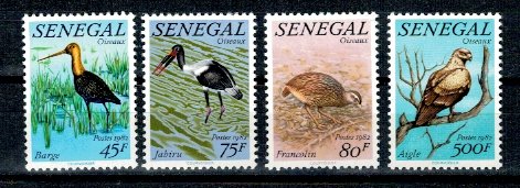 Senegal 1982 - Pasari, fauna, serie neuzata