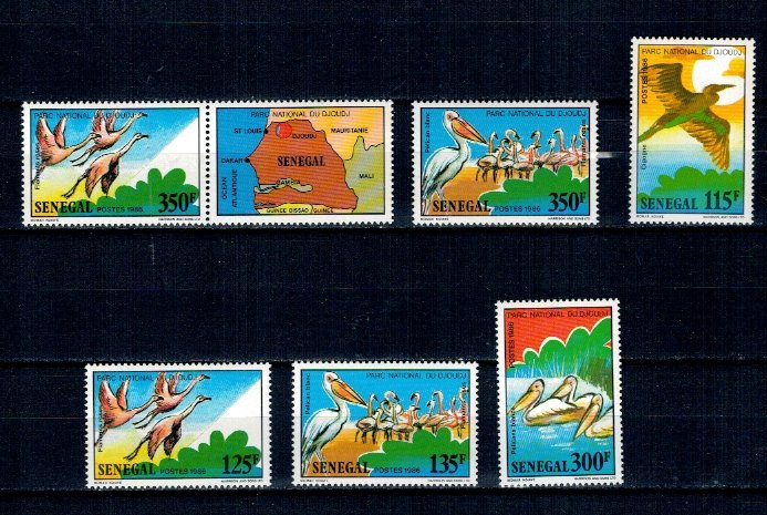 Senegal 1987 - Fauna, animale, pasari, serie neuzata