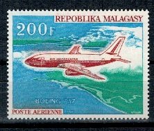 Madagascar 1970 - Avion Boeing 737, neuzat