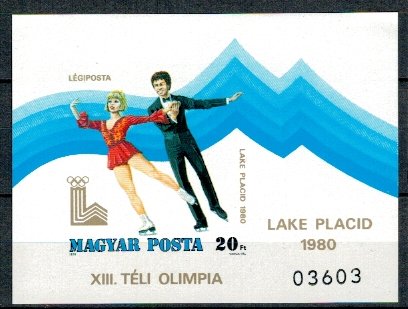 Ungaria 1979 - Jocurile Olimpice Lake Placid, colita ndt neuzata