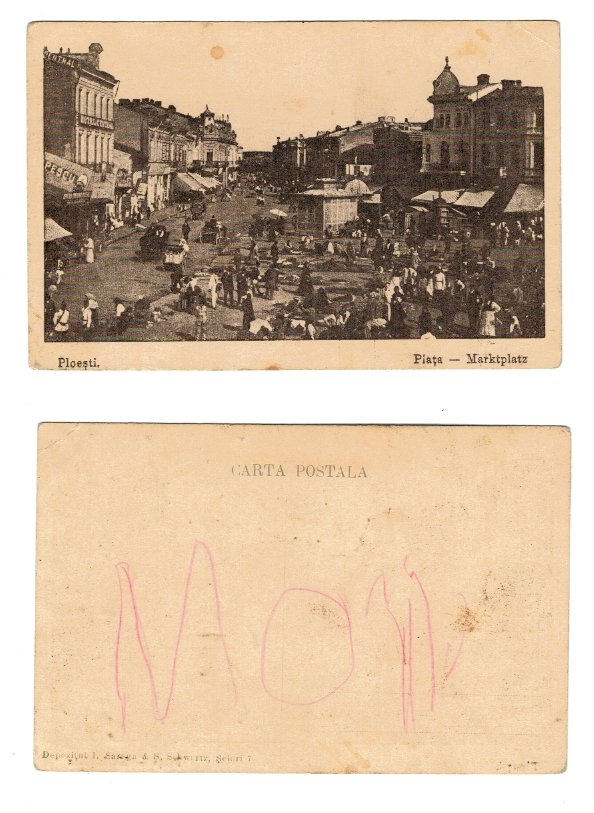 Ploiesti 1918(aprox.) - Piata, ilustrata necirculata
