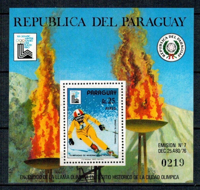 Paraguay 1979 - Jocurile Olimpice, medaliati, schi, colita neuza