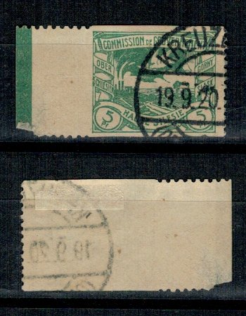 Silezia Superioara 1920 - Mi15aUdr eroare, stampilata