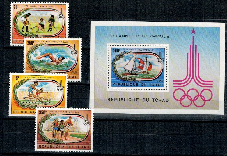 Tchad 1979 - Jocurile Olimpice, serie+colita neuzata