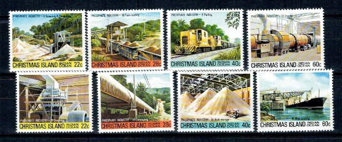 Christmas Island 1981 - Mine de fosfat, serie neuzata
