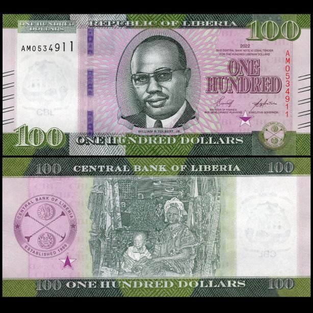 Liberia 2022 - 100 dollars UNC
