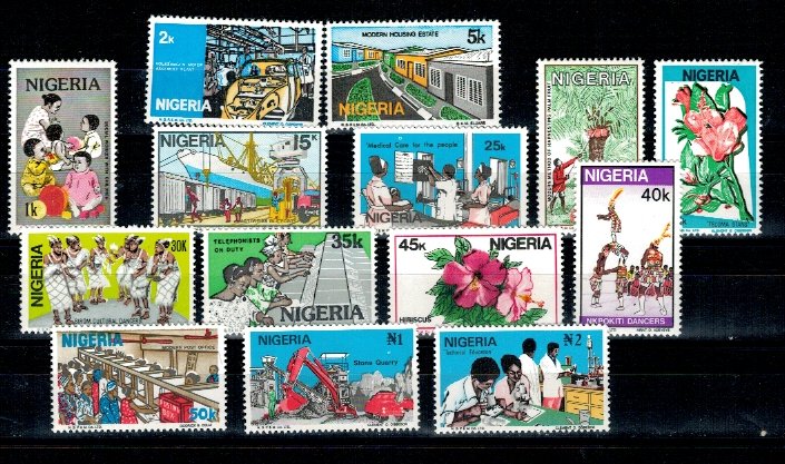 Nigeria 1986 - Cultura, motive locale, serie neuzata