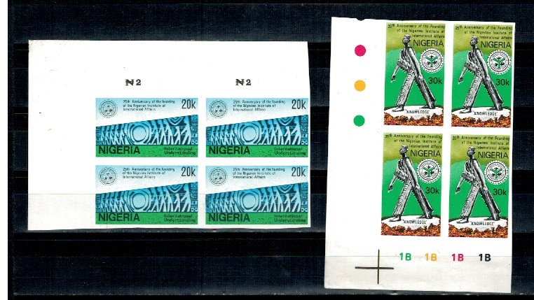 Nigeria 1986 - Mi.No. 497 - 498 blocuri de 4 ndt neuzate
