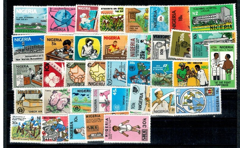 Nigeria - Lot timbre neuzate, anii 1970-80
