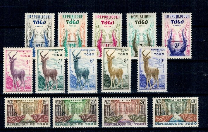Togo 1957 - Uzuale, serie nestampilata