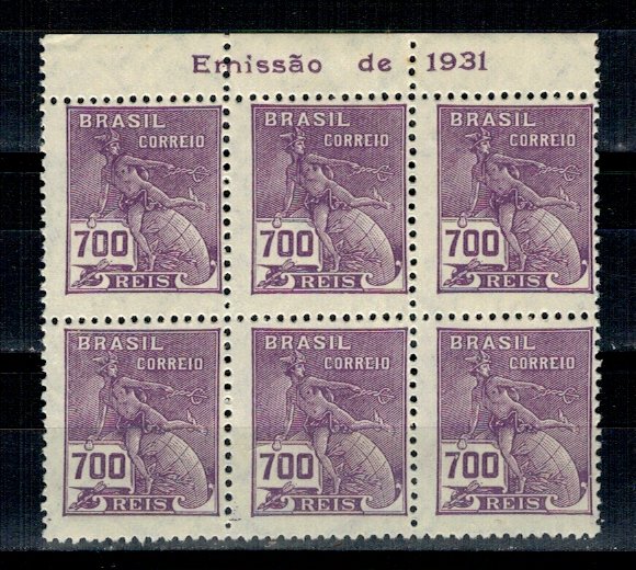 Brazilia 1931 - Mi363 bloc de 6 neuzat