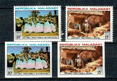 Madagascar 1972 - Port popular, serie dt si ndt neuzata