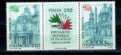 Italia 1985 - Expo Roma, arta baroca, serie neuzata