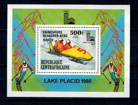 Centrafricaine Republic 1980 - J.O. Lake Placid, medaliati, coli